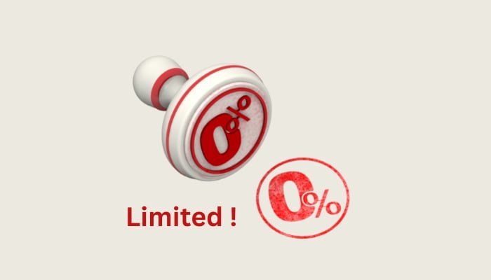limitations of zero percent financing